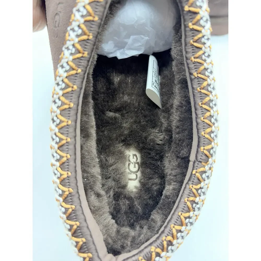 UGG Men's Tasman II Slippers Kuwans Dusted Cocoa Model 1174671 Sz 12 EU 45 w Bag